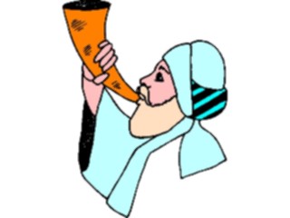 Sticker Custom Preview Image #109510 Religion Judaism Manwith Shofar2