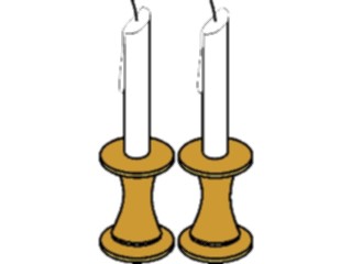 Sticker Custom Preview Image #109558 Religion Judaism Shabbat Candles