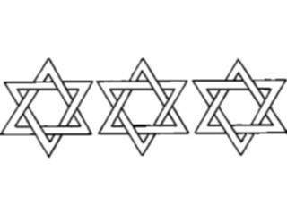 Sticker Custom Preview Image #109611 Religion Judaism Starof David Border