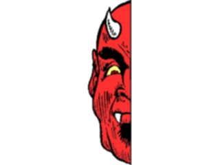 Sticker Custom Preview Image #109984 Religion Objects Symbols Devil Half Face