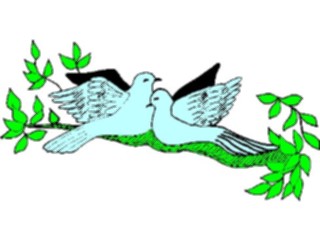 Sticker Custom Preview Image #110029 Religion Objects Symbols Doves Border