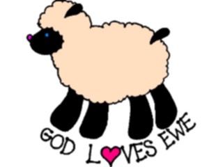 Sticker Custom Preview Image #110070 Religion Objects Symbols God Loves Ewe