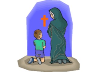 Sticker Custom Preview Image #110195 Religion Objects Symbols Nun Child