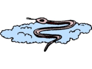 Sticker Custom Preview Image #110211 Religion Objects Symbols On Cloud Snake