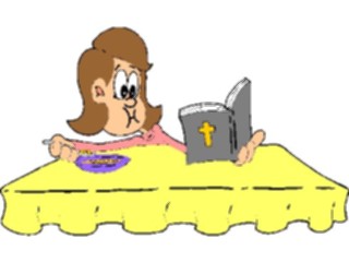 Sticker Custom Preview Image #110290 Religion Objects Symbols Reading Bibleat Breakfast