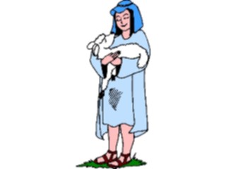 Sticker Custom Preview Image #110361 Religion Objects Symbols Woman Lamb1