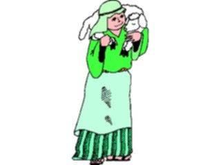 Sticker Custom Preview Image #110362 Religion Objects Symbols Woman Lamb2