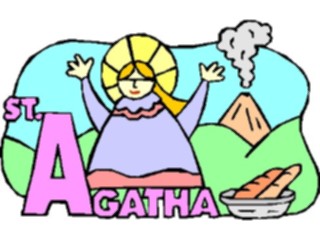 Sticker Custom Preview Image #110383 Religion Saint Cartoons Agatha