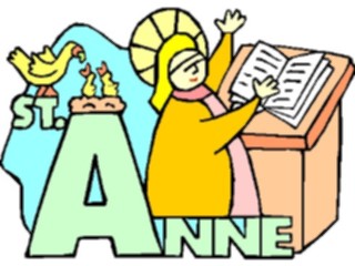 Sticker Custom Preview Image #110390 Religion Saint Cartoons Anne