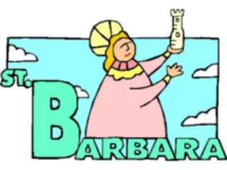 Sticker Custom Preview Image #110394 Religion Saint Cartoons Barbara