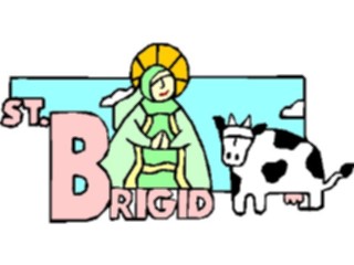 Sticker Custom Preview Image #110401 Religion Saint Cartoons Brigid