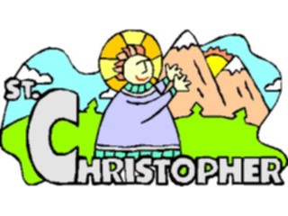 Sticker Custom Preview Image #110404 Religion Saint Cartoons Christopher