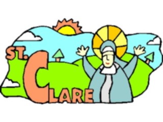 Sticker Custom Preview Image #110405 Religion Saint Cartoons Clare