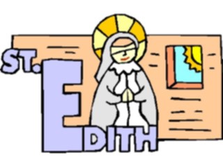 Sticker Custom Preview Image #110414 Religion Saint Cartoons Edith