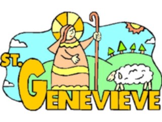 Sticker Custom Preview Image #110425 Religion Saint Cartoons Genevieve