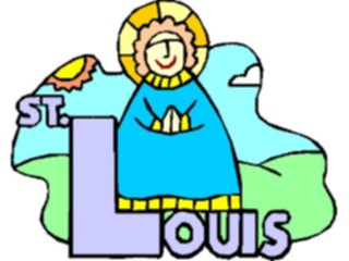 Sticker Custom Preview Image #110464 Religion Saint Cartoons Louis