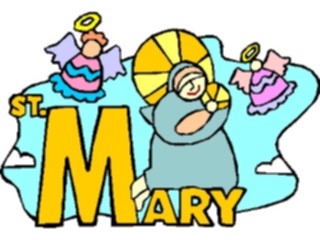 Sticker Custom Preview Image #110502 Religion Saint Cartoons Mary