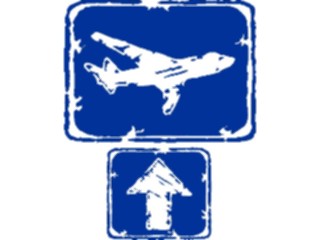 Sticker Custom Preview Image #110572 Road Signs Brush Stroke Airport4