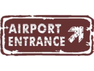 Sticker Custom Preview Image #110574 Road Signs Brush Stroke Airport Entrance