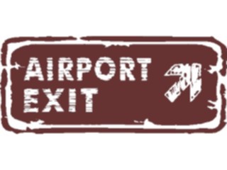 Sticker Custom Preview Image #110575 Road Signs Brush Stroke Airport Exit