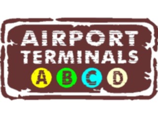 Sticker Custom Preview Image #110581 Road Signs Brush Stroke Airport Terminals A D