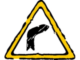 Sticker Custom Preview Image #110701 Road Signs Brush Stroke Bend1