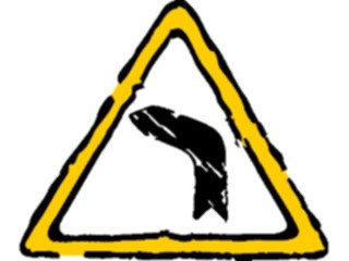 Sticker Custom Preview Image #110702 Road Signs Brush Stroke Bend2