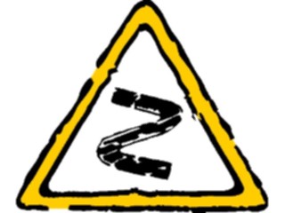 Sticker Custom Preview Image #110704 Road Signs Brush Stroke Bend4