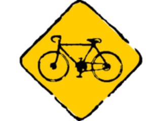 Sticker Custom Preview Image #110707 Road Signs Brush Stroke Bike Lane1