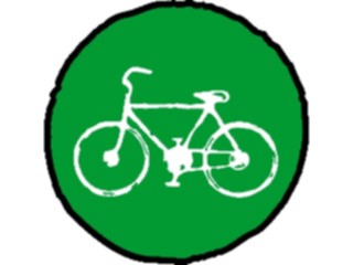 Sticker Custom Preview Image #110708 Road Signs Brush Stroke Bike Lane2