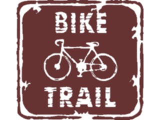 Sticker Custom Preview Image #110710 Road Signs Brush Stroke Bike Trail1