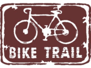 Sticker Custom Preview Image #110711 Road Signs Brush Stroke Bike Trail2
