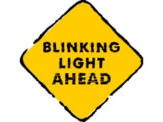Sticker Custom Preview Image #110712 Road Signs Brush Stroke Blinking Light Ahead