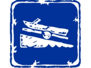 Sticker Custom Preview Image #110713 Road Signs Brush Stroke Boat Launch