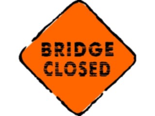 Sticker Custom Preview Image #110721 Road Signs Brush Stroke Bridge Closed