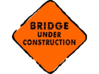 Sticker Custom Preview Image #110726 Road Signs Brush Stroke Bridge Under Construction