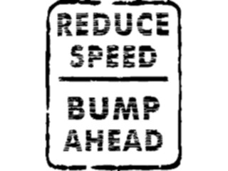 Sticker Custom Preview Image #110728 Road Signs Brush Stroke Bump Ahead1