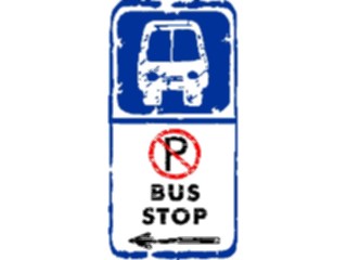 Sticker Custom Preview Image #110735 Road Signs Brush Stroke Bus Stop1