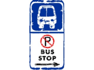 Sticker Custom Preview Image #110736 Road Signs Brush Stroke Bus Stop2