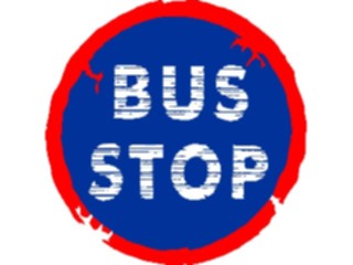 Sticker Custom Preview Image #110738 Road Signs Brush Stroke Bus Stop4