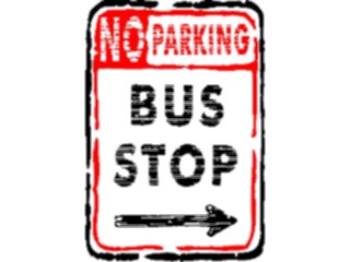 Sticker Custom Preview Image #110739 Road Signs Brush Stroke Bus Stop5