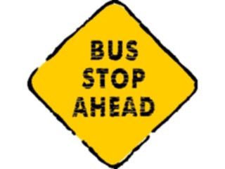 Sticker Custom Preview Image #110741 Road Signs Brush Stroke Bus Stop Ahead1