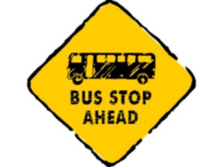 Sticker Custom Preview Image #110742 Road Signs Brush Stroke Bus Stop Ahead2