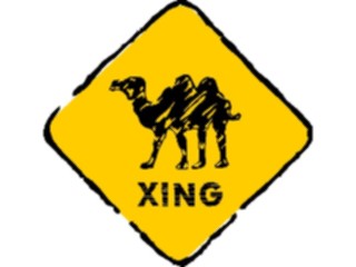 Sticker Custom Preview Image #110747 Road Signs Brush Stroke Camel Crossing
