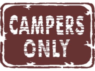 Sticker Custom Preview Image #110748 Road Signs Brush Stroke Campers Only