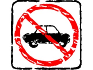 Sticker Custom Preview Image #110757 Road Signs Brush Stroke Cars Not Allowed2