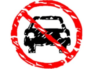 Sticker Custom Preview Image #110758 Road Signs Brush Stroke Cars Not Allowed Symbol