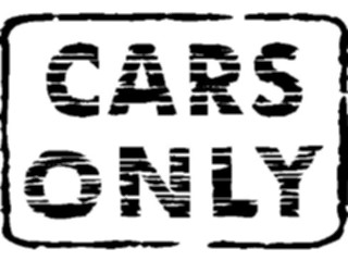 Sticker Custom Preview Image #110763 Road Signs Brush Stroke Cars Only