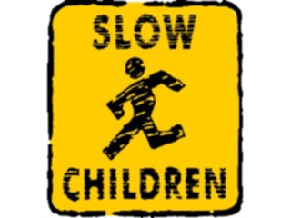 Sticker Custom Preview Image #110772 Road Signs Brush Stroke Children Slow
