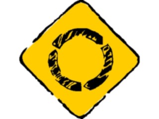 Sticker Custom Preview Image #110778 Road Signs Brush Stroke Circle4